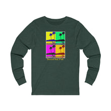 Load image into Gallery viewer, Unisex Long Sleeve Tee: DH Palms PopArt_Front Print
