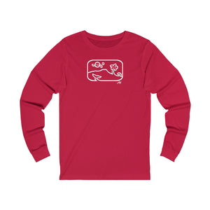 Unisex Long Sleeve Tee: DH Dancing Whale_Front Print