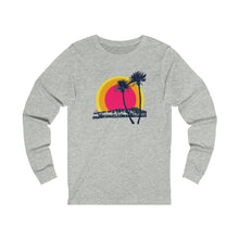 Load image into Gallery viewer, Unisex Long Sleeve Tee: DH Palms Triple Sunset_Front Print
