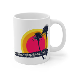 Diamond Head Palms Triple Sunset_White