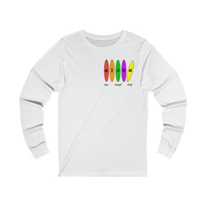 Unisex Long Sleeve Tee: Aloha Boards_Front & Back Print