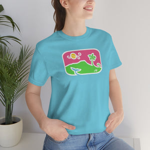 Unisex Tee: Diamond Head Dancing Whale in Color